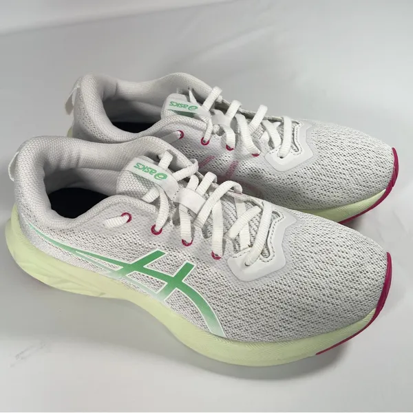 ASICS Versablast 3 Running Shoes Womens 7.5‎ White Lime Pink 1012B179 Athletic - Image 2