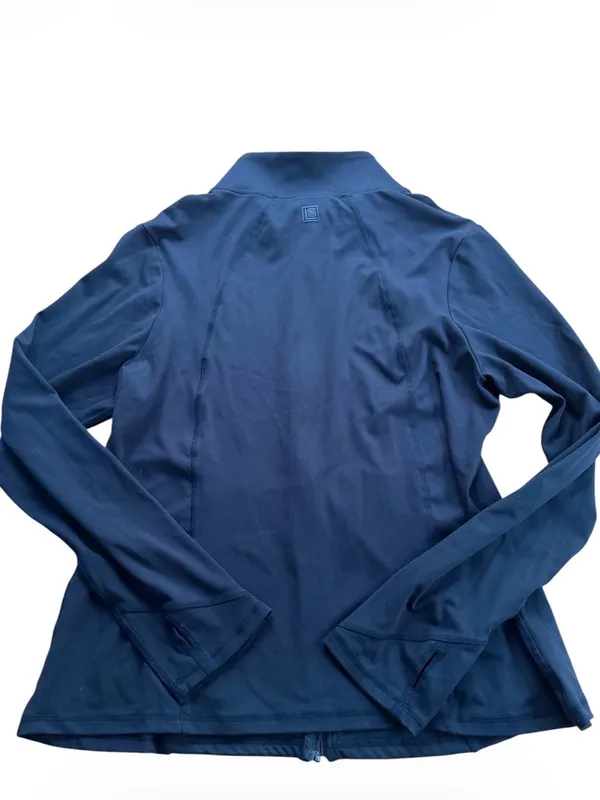 Laundry by Shelli Segal XL Black Full Zip Track Jacket Thumbholes Activewear - Image 9