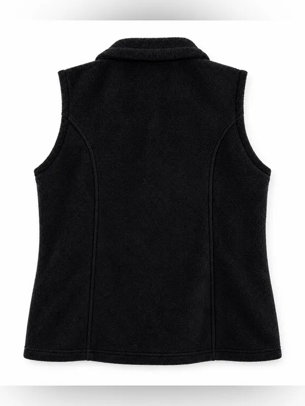 Columbia Women’s Fleece Vest Size L Black Full Zip Outdoor Hiking Pockets - Image 3