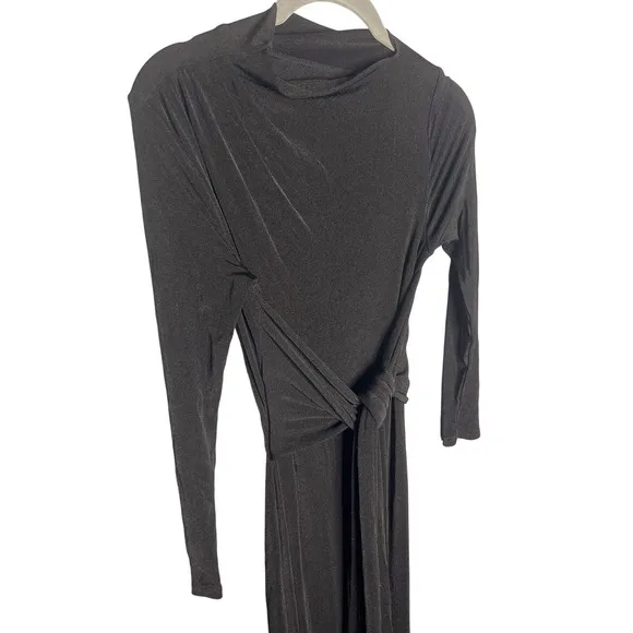 Free People x Significant Other Sabine Dress Size‎ 4 Black Jersey Mockneck - Image 6