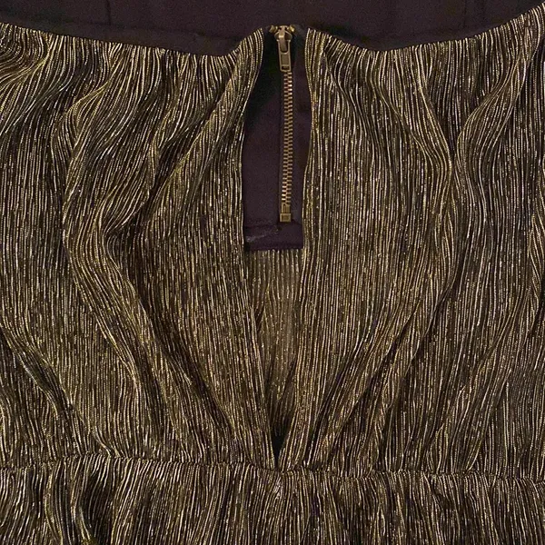 Revolve Black and gold sparkly romper - Image 4