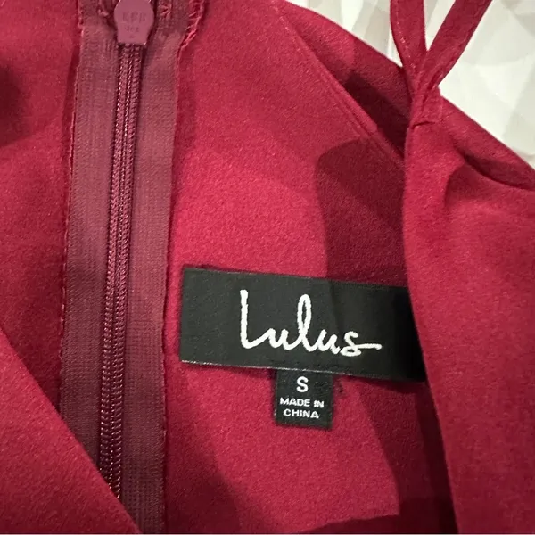 Lulu’s On The‎ Floor Fuchsia Satin Sleeveless Ruffle Mini Dress Size S - Image 7