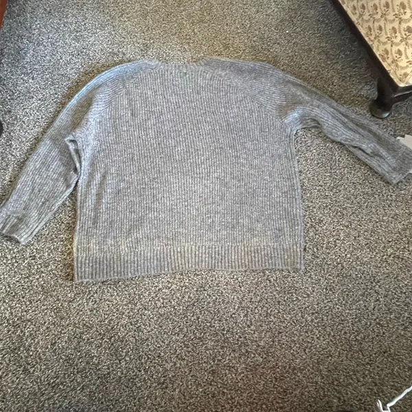 Old Navy Gray Ribbed Long Sleeve Pullover Crewneck Sweater XL - Image 10
