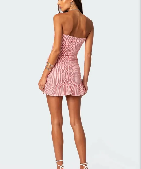 Edikted Mini Dress Strapless - Image 2