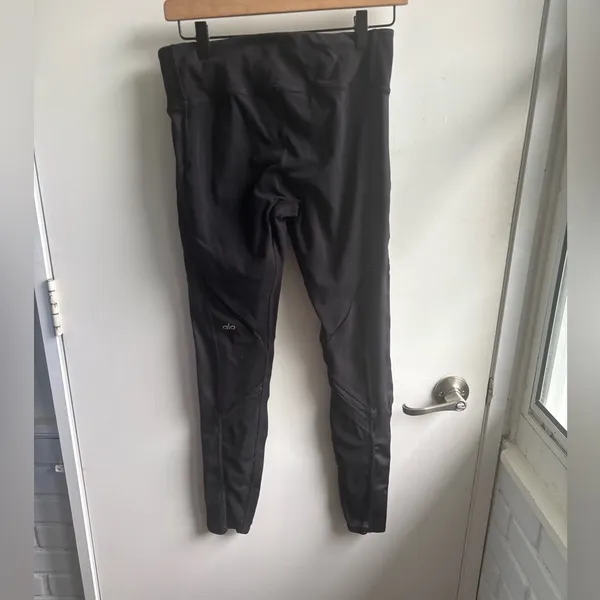 Alo Black Mesh Medium‎ Leggings medium athleisure workout yoga travel layered - Image 3