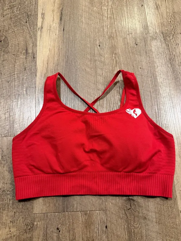 Women’s Best Red Powerless Seamless Sports Bra - Image 2