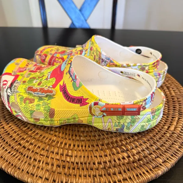 Walt Disney World Magic kingdom map crocs‎ size 9 women’s; 7 men’s - Image 2