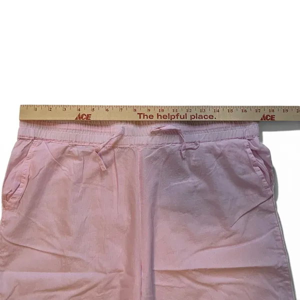 Lenora Pink Cotton Drawstring Lounge Pants Relaxed‎ Casual Women M - Image 3