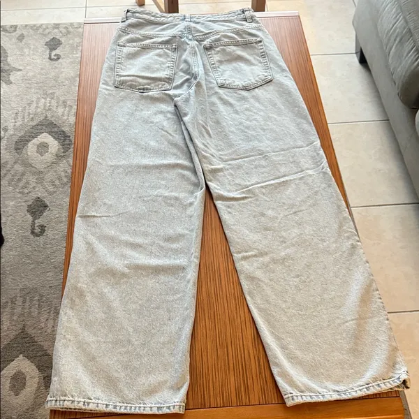 Zara Denim Wide-Leg Pants - Image 4