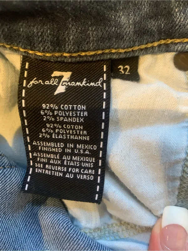 7 FOR ALL MANKIND High Waist Skinny Ankle Jeans size 32 - Image 4