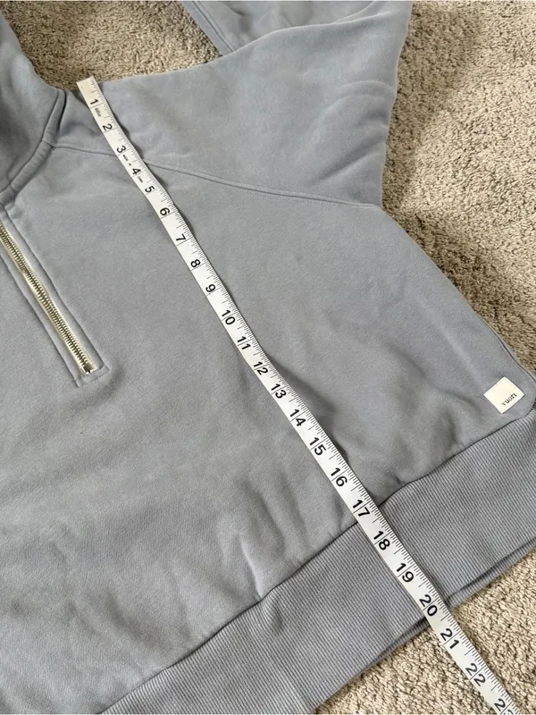 Vuori Women’s Restore Half Zip Hoodie Sweatshirt Pullover in Blue S - Image 11