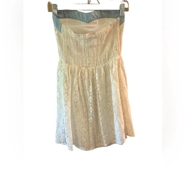 Flying Tomato A Line Fit Flare Western Lace White Blouse Dress Size M - Image 5