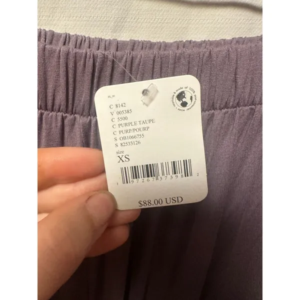 NWT Free People Beach Free-est Wide Leg Lounge Pants Size XS In Purple Taupe - Image 2