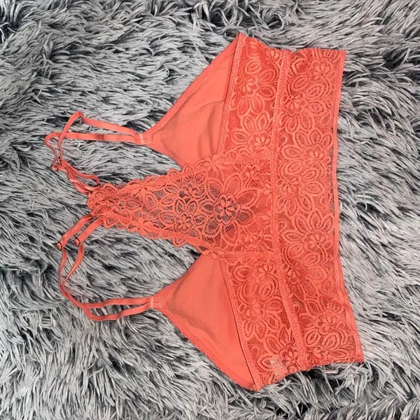 Aerie Bright orange lace bralette - Image 4