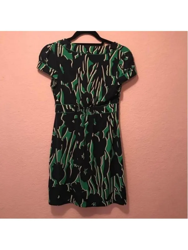 Banana Republic Green and Black Floral Print‎ Dress - Image 5