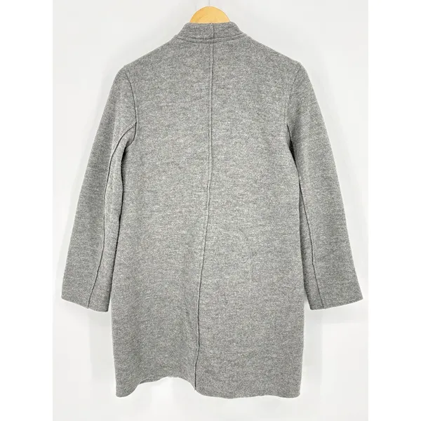 Aritzia Babaton Bonamici 100% Wool Gray Zip Coat Jacket‎ Size Small Minimalist - Image 5