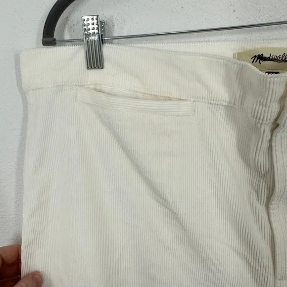 Madewell Size 29 Emmett Wide Leg Cream‎ Corduroy Pants High Rise Full Length NWT - Image 3