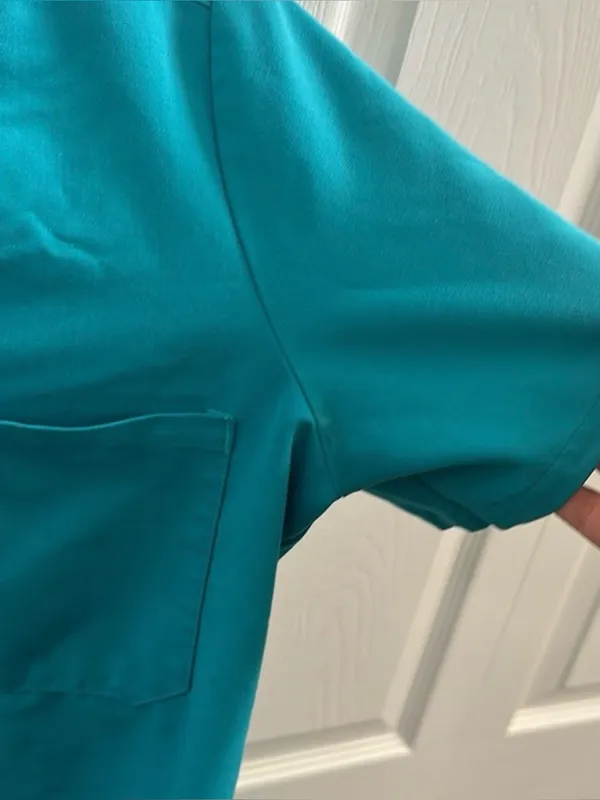 LIMITED EDITION Figs Teal Catarina Scrub Top Women’s - Image 4