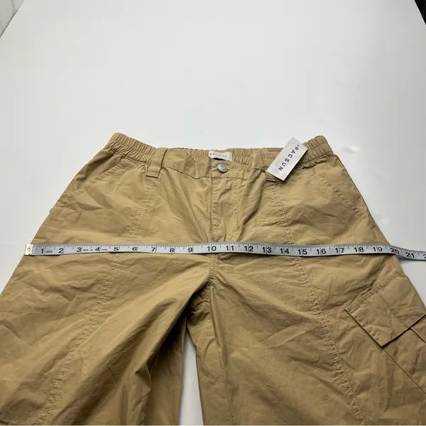 Pacsun‎ Low Rise Puddle Khaki Tan Womens Size Medium Pant Cargo Relaxed NEW - Image 11
