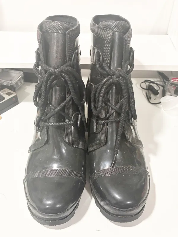 Sorel Joan Wedge Heel Waterproof Rain Boots Black Women's Size 10 - Image 2