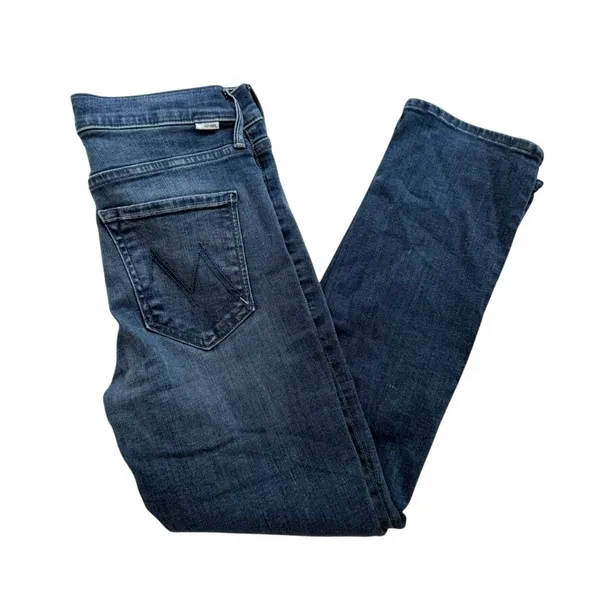 Mother Denim Mid Rise Dazzler Ankle Size 26 Nothing Between Us Blue Stretch - Image 2