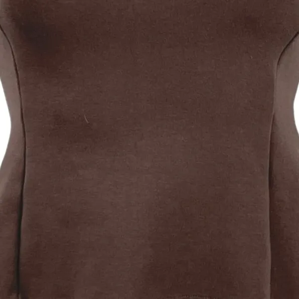 Zara Women's Brown Sleeveless Crew Neck Pleated Peplum Shirt Blouse Top Size M - Image 2