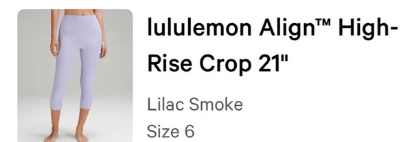 Lululemon Align High-Rise Crop 21" Leggings - Image 2