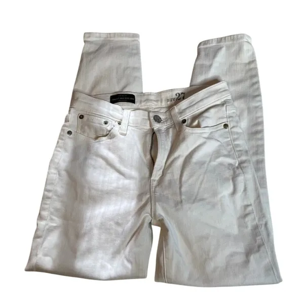 J.Crew Lookout High Rise Crop Jeans Womens 27 White Slim Denim AA - Image 4