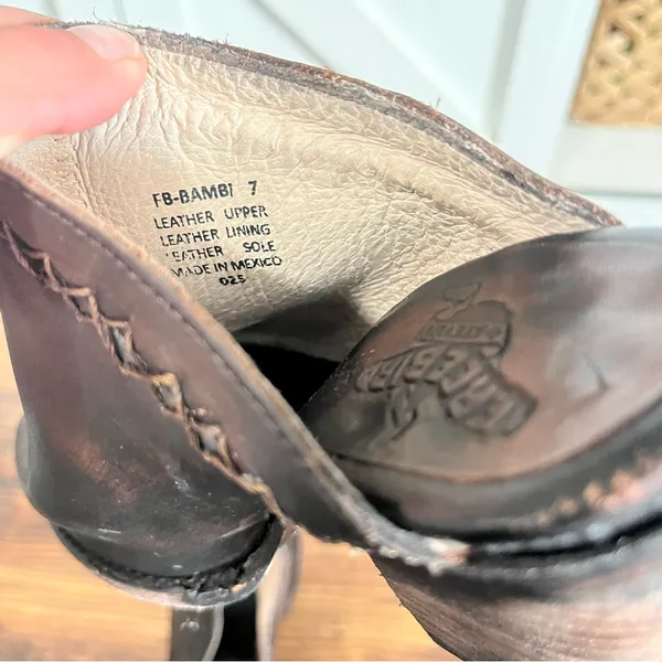 Freebird Bambi / Leather Peep Toe Mule / Heeled Sandal / 7 - Image 6