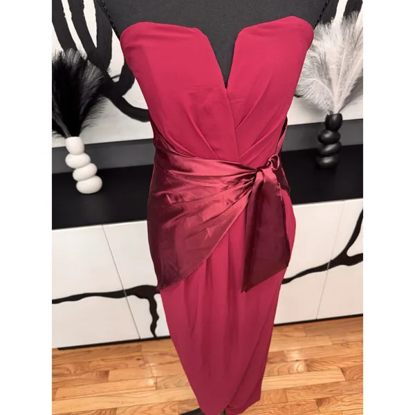 TFNC London Ollena Midi Dress Women's 8 Mulberry Purple Formal Cocktail NWT - Image 3