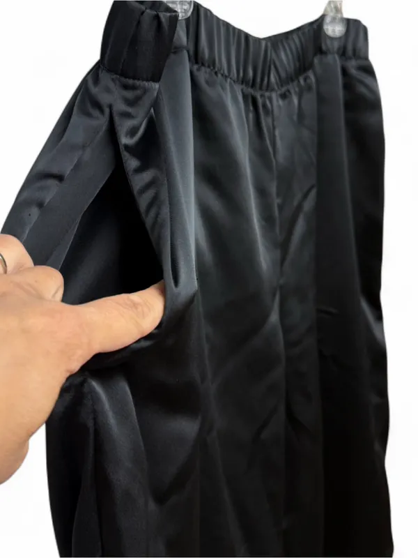 A New Day High-Rise Satin Wide Leg Pants Black Size Large Pockets - Image 6