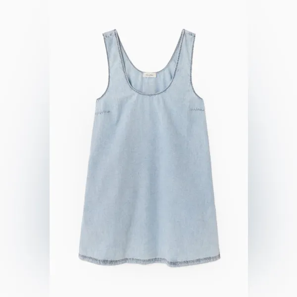 American Vintage NWT PAYBOU DRESS - BLUE SNOW S - Image 5