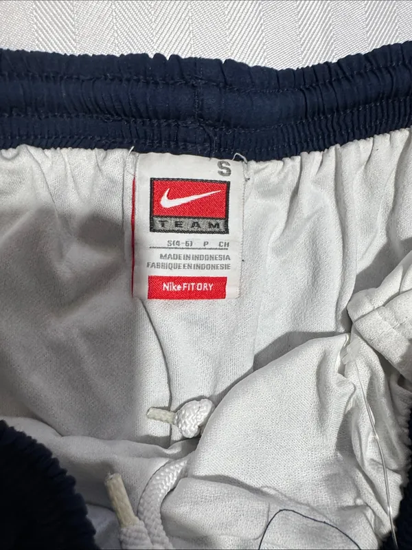 Nike Women's Navy Shorts with Light Blue Trim - Image 2