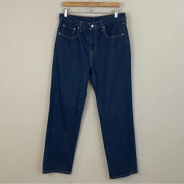Anthropologie Levi’s Women’s Baggy‎ Pinstriped Dad Jeans Size 30x30 - Image 6