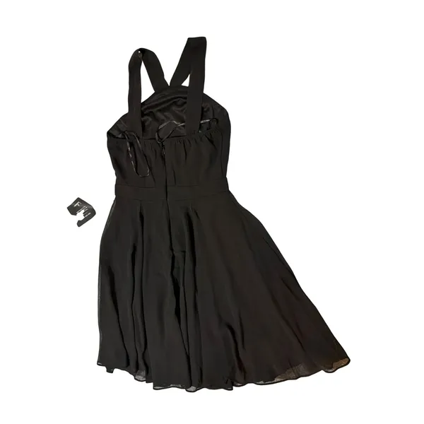 NWT Lulus Size Small Forevermore Black Skater Dress Mini Formal Dance Glam - Image 4