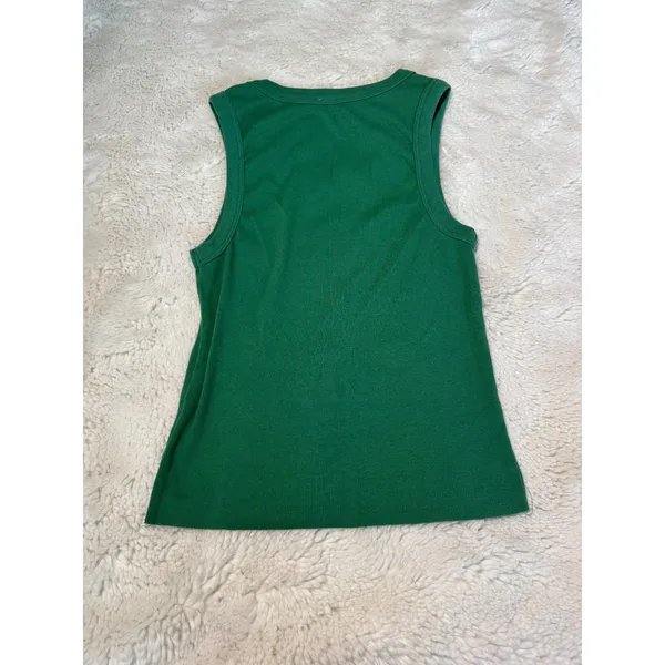 Cotton On Green Cropped Tank Top | Size M - Image 2