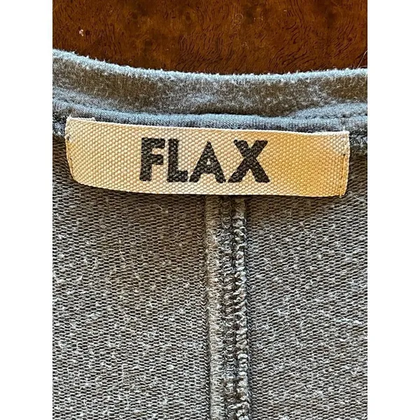 Flax Gray Jersey Knit V Neck Sleeveless Mini Tunic Dress‎ Size M - Image 6