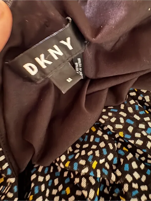 DKNY Black One-Shoulder Polka Dot Top - Image 4