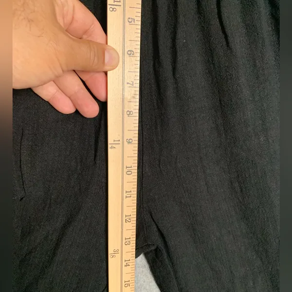 Stillwater Women Size XS Take Me Higher Wide Leg Black‎ Linen Blend Black Pants - Image 4