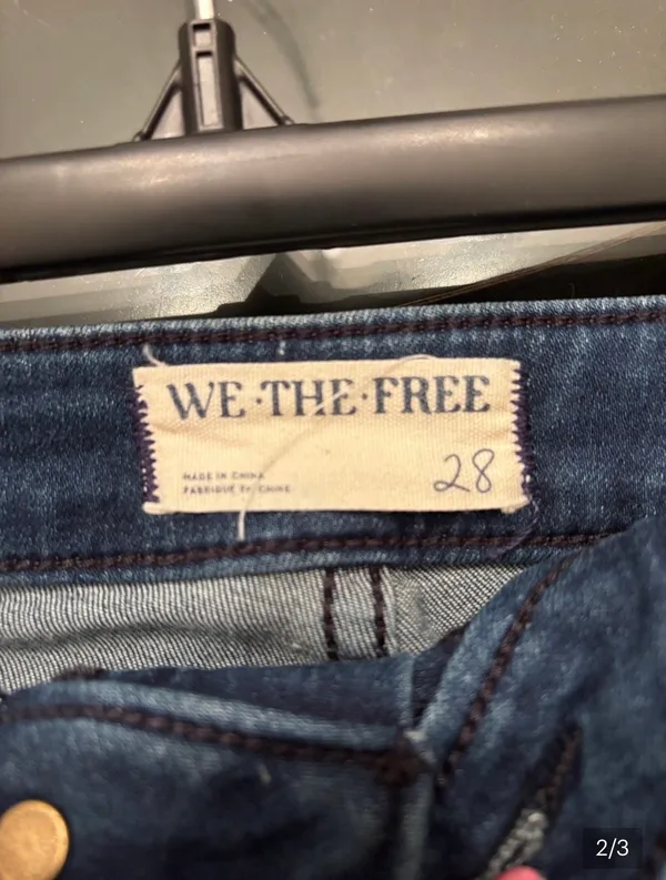 We The Free Dark Blue Flared Jeans - Image 2