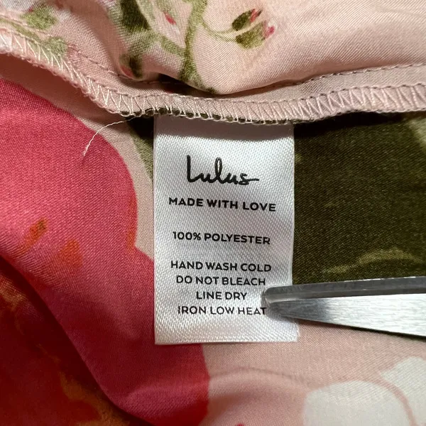 NEW Lulus Remarkable Entrance Pink Floral Print Satin Midi Dress Size S Party - Image 11