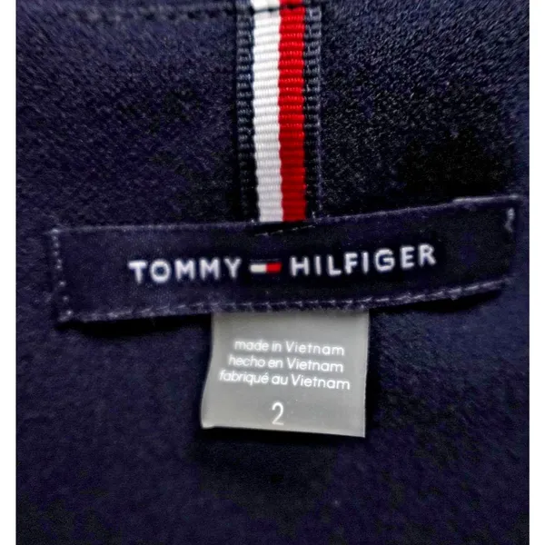 Tommy Hilfiger Navy Blue & White Classic Preppy A Line Shift Dress Size 2 - Image 3