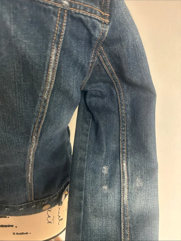 GAP 1969 Distressed Denim Jacket Size XS - Image 9