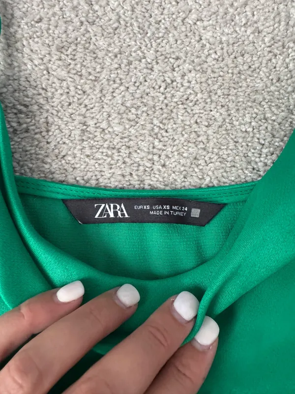 Zara Cowl Neck Satin Top | Size XS - Image 3