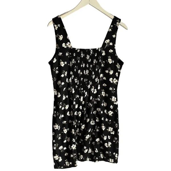 Old Navy Black Moody Floral Mini Dress Sleeveless Tank Sundress‎ size Large NWT - Image 3