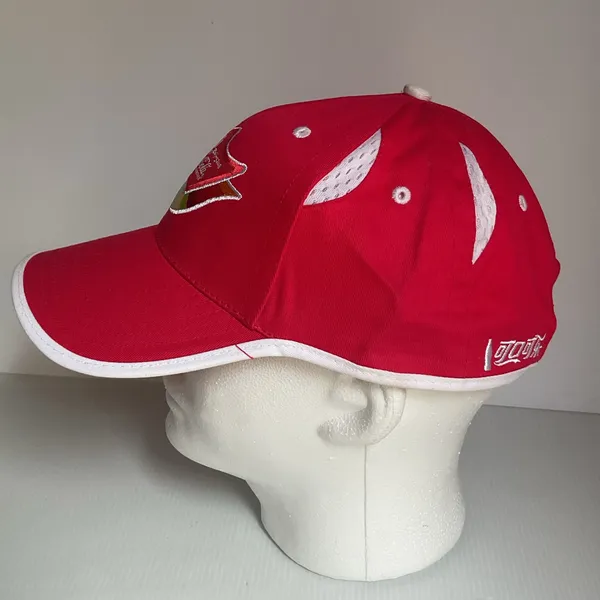 Y2K Vintage Coca-Cola Beijing 2008 Olympics Red Adjustable Baseball Cap NEW - Image 2