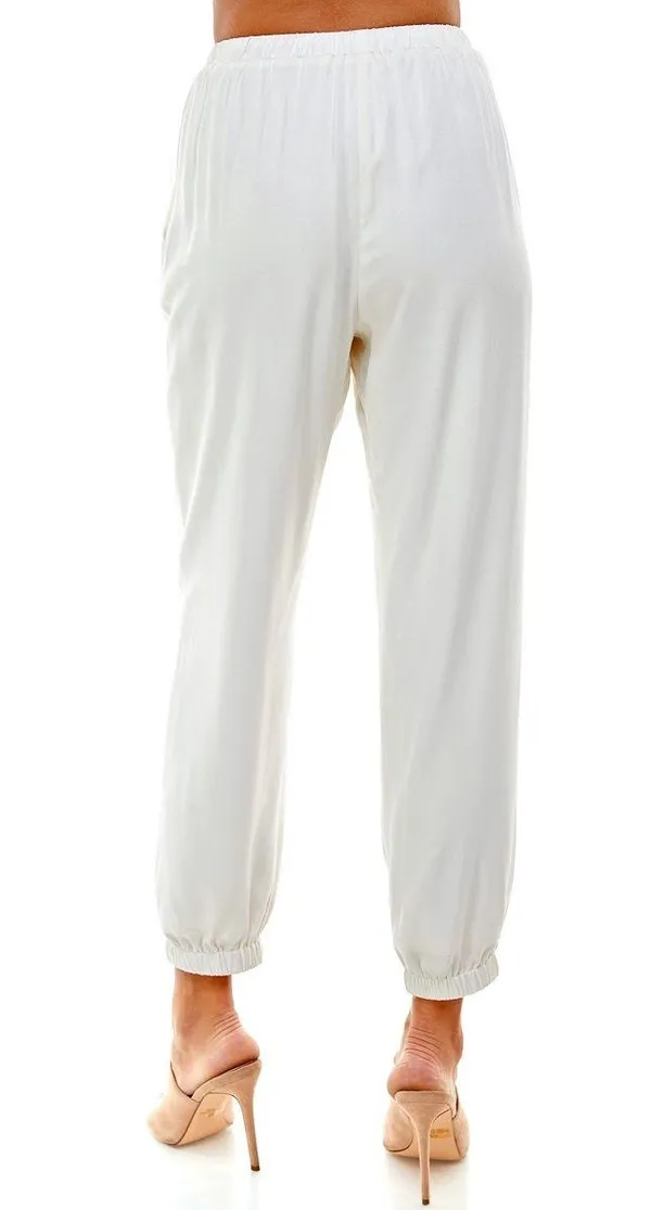 The Clothing Exchange | NWOT | Jogger with string | S | Off White | CP9399 - Image 5
