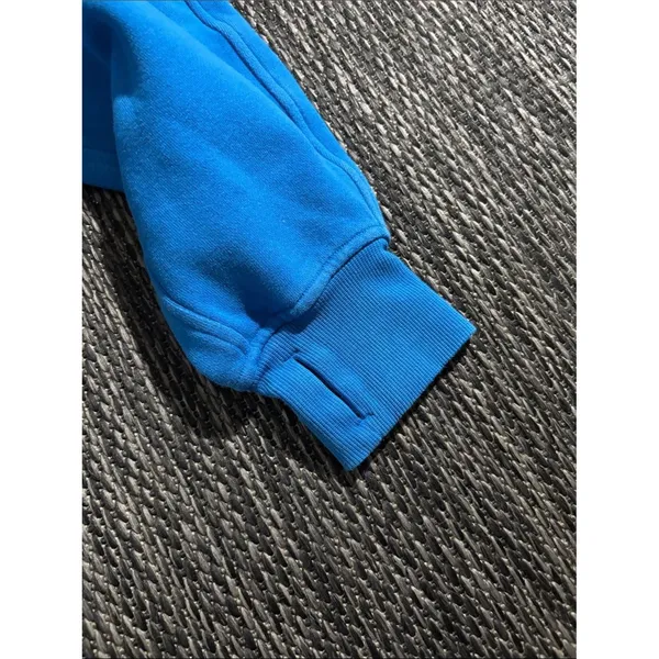 Lululemon Scuba Oversized Half Zip Hoodie Poolside Blue Light Cotton Terry M/L - Image 6