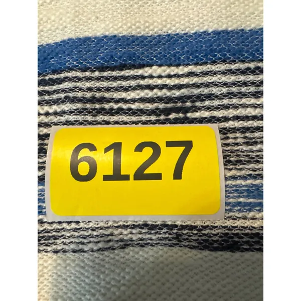 Loft Outlet Womens Blue White Striped Split V-Neck Sleeveless Sweater Top Size M - Image 5