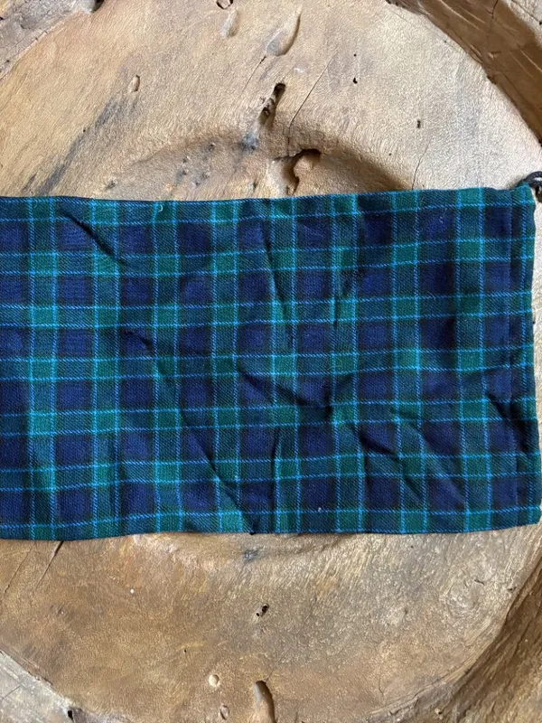 Vintage Pendleton plaid wool drawstring dustbag 15 x 9.5 inches [FLAWED] - Image 3